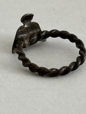 Sterling Silver Green Turquoise Baby Ring Fred Harvey Zuni Ring - (26-1) - Additional view 2