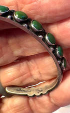 OLD Fred Harvey era Navajo/Zuni snake eye Turquoise silver Bracelet 5.25 - Additional view 12