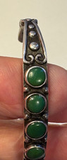 OLD Fred Harvey era Navajo/Zuni snake eye Turquoise silver Bracelet 5.25 - Additional view 4
