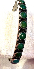 OLD Fred Harvey era Navajo/Zuni snake eye Turquoise silver Bracelet 5.25 - Additional view 7