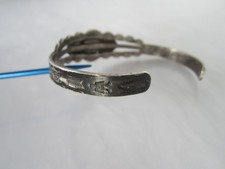 ANTIQUE FRED HARVEY NAVAJO THE JOURNEY OF LIFE STERLING TURQUOISE BRACELET - Additional view 12