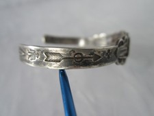 ANTIQUE FRED HARVEY NAVAJO THE JOURNEY OF LIFE STERLING TURQUOISE BRACELET - Additional view 3