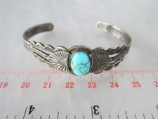 ANTIQUE FRED HARVEY NAVAJO THE JOURNEY OF LIFE STERLING TURQUOISE BRACELET - Additional view 8