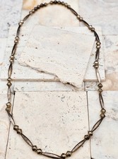 RARE ViNTAGE Fred Harvey Sterling Handmade Navajo Bead Necklace Earrings SET - Additional view 1