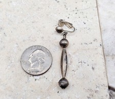 RARE ViNTAGE Fred Harvey Sterling Handmade Navajo Bead Necklace Earrings SET - Additional view 7