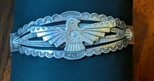 Vintage Fred Harvey Tourist Native American Eagle Bracelet 925 Sterling Silver - Additional view 2