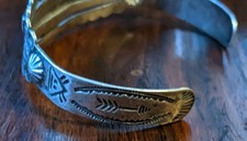 Vintage Fred Harvey Tourist Native American Eagle Bracelet 925 Sterling Silver - Additional view 4
