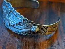 Vintage Fred Harvey Tourist Native American Eagle Bracelet 925 Sterling Silver - Additional view 6