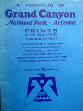 Vintage FRED HARVEY Grand Canyon National Park Art Print PortfoliIo-$17.95 EACH - Additional view 1