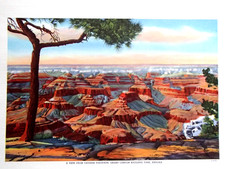 Vintage FRED HARVEY Grand Canyon National Park Art Print PortfoliIo-$17.95 EACH - Additional view 3