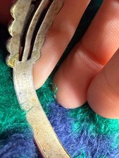 Fred Harvey Era Bracelet Snakes Horseshoe Hammered Souvenir Southwest - Additional view 6