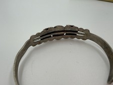 Fred Harvey Era Bracelet Snakes Bird Turquoise Blue Stamped Souvenir Southwest - Additional view 4