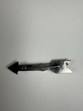 vintage Native American Fred Harvey era sterling silver turquoise arrow pin - Additional view 3