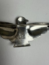 Vintage Navajo Fred Harvey Era Sterling Silver Thunderbird With Tuquoise Stone - Additional view 8