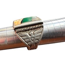 Fred Harvey Era Sterling Silver Abalone Mother Of Pearl Ring Zuni Navajo - Additional view 18