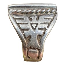 Fred Harvey Era Sterling Silver Abalone Mother Of Pearl Ring Zuni Navajo - Additional view 7