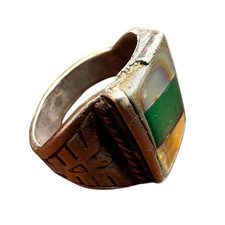 Fred Harvey Era Sterling Silver Abalone Mother Of Pearl Ring Zuni Navajo - Additional view 9