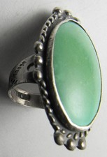 GREEN Turquoise Ring Navajo FRED HARVEY ERA s5.5 Sterling Silver Native American - Additional view 12