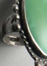 GREEN Turquoise Ring Navajo FRED HARVEY ERA s5.5 Sterling Silver Native American - Additional view 16