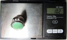 GREEN Turquoise Ring Navajo FRED HARVEY ERA s5.5 Sterling Silver Native American - Additional view 20