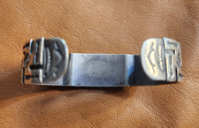 Antique FRED HARVEY ERA Navajo WHIRLING LOG THUNDERBIRD Watch Band Bracelet - Additional view 6