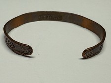 3 Vintage Fred Harvey Era Navajo Copper Stamped Cuff Bracelets Size 6 - Additional view 5