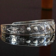 Vintage Fred Harvey Sterling Silver American Indian Thunderbird Cuff Bracelet - Additional view 12