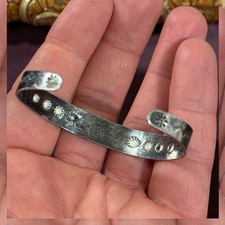 Vintage Fred Harvey Sterling Silver American Indian Thunderbird Cuff Bracelet - Additional view 6