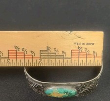 Vintage Fred Harvey Era Navajo Estate Jewelry Thunderbird Stamped Cuff Bracelet - Additional view 11
