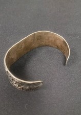Vintage Fred Harvey Era Navajo Estate Jewelry Thunderbird Stamped Cuff Bracelet - Additional view 6