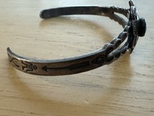 Vintage FRED HARVEY ERA NAVAJO Turquoise Sterling Bracelet - Additional view 2