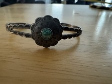 Vintage FRED HARVEY ERA NAVAJO Turquoise Sterling Bracelet