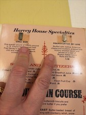 Fred Harvey House Menu 1960s Low Prices MCM Santa Fe railroad Restaurant Travel - Additional view 4