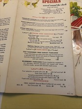 Fred Harvey House Menu 1960s Low Prices MCM Santa Fe railroad Restaurant Travel - Additional view 8