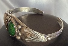 VTG Fred Harvey Era Southwest Sterling Silver Cuff Bracelet 15g 6 1/4 - Additional view 1
