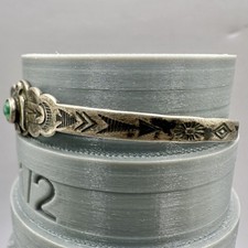 Native American Cuff Bracelet Fred Harvey Era Sterling Silver Turquoise Size 5 S - Additional view 12