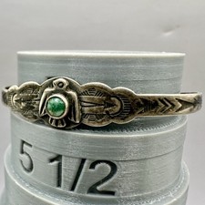 Native American Cuff Bracelet Fred Harvey Era Sterling Silver Turquoise Size 5 S - Additional view 13