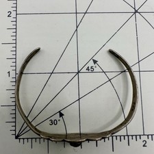 Native American Cuff Bracelet Fred Harvey Era Sterling Silver Turquoise Size 5 S - Additional view 4