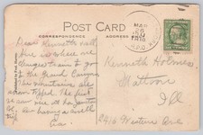 Williams Arizona Bird's Eye View Hand-Colored Fred Harvey c1910s Postcard  - Additional view 1