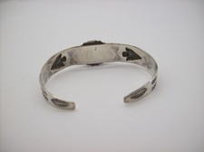 Vintage Navajo Fred Harvey Era Turquoise Sterling Silver Bracelet - Additional view 7