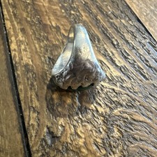 Vintage Fred Harvey Era Navajo Green Turquoise Sterling Silver Ring Size 8 - Additional view 2