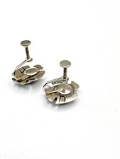 VTG Fred Harvey Style Sterling Green Turquoise Stud Earrings Petite Thunderbird - Additional view 9