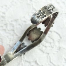 Vintage Fred Harvey Era Turquoise Thunderbird Cuff Bracelet Satellite Raindrops - Additional view 9