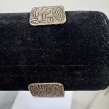 VTG Southwestern Fred Harvey Era Silver Tone Cuff Bracelet with Turquoise Stone - Additional view 3