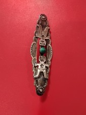 VINTAGE HANDMADE NAVAJO FRED HARVEY ERA DOUBLE NATIVE & TURQUOISE BROOCH RARE 🔥