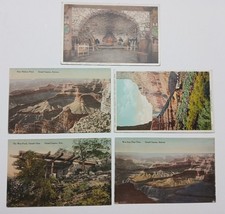 5 Vintage Postcards Mixed Grand Canyon Arizona Hermit Rest Mohave Fred Harvey