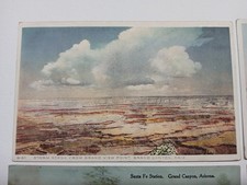 4 Vintage Postcards Mixed Grand Canyon Arizona Santa Fe Station Fred Harvey - Additional view 2