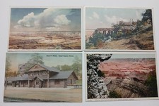 4 Vintage Postcards Mixed Grand Canyon Arizona Santa Fe Station Fred Harvey