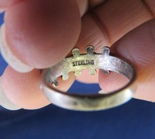 Sterling & Turquoise Ring Fred Harvey Style Sz. 5-1/2 (1196) - Additional view 2