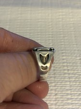 Nice Old Fred Harvey SW Tribal Ingot Silver Thunderbird ring. - Additional view 1
